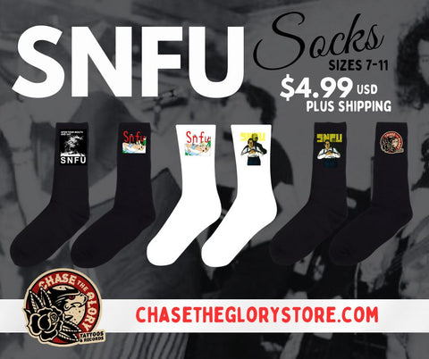 SNFU socks (size 7-11) 100% licensed